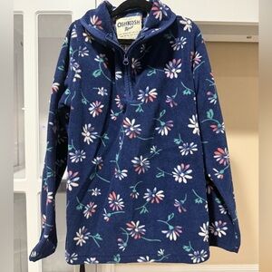 OshKosh B'gosh Blue and White Floral‎ Fleece Jacket